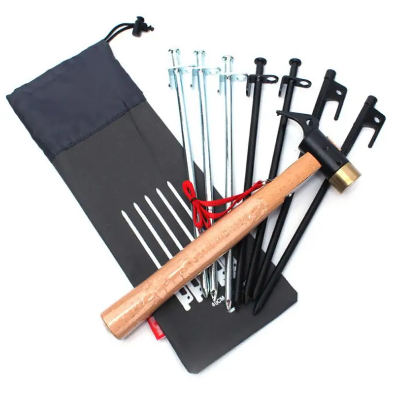 

Organize Bag For 20cm 30cm 40cm Top Quality 1pc Outdoor Camping Tent Accessories Hammer Wind Rope Tent Pegs Nail Storage