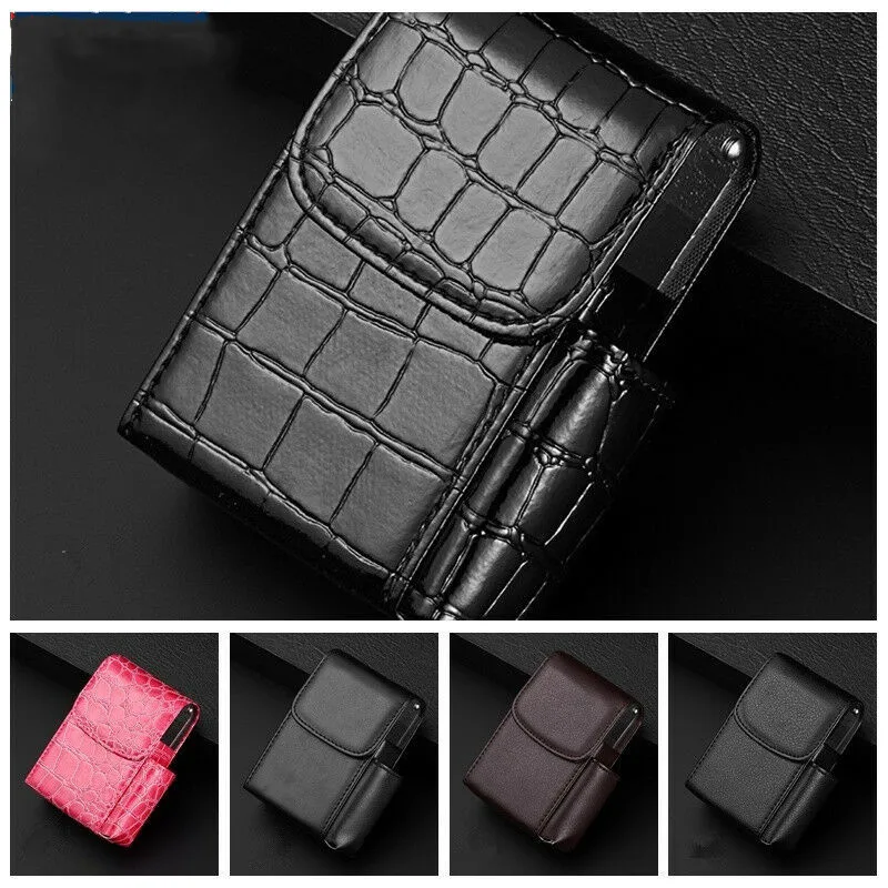 1 шт. чехол для сигарет из искусственной кожи сумка табака держатель зажигалки