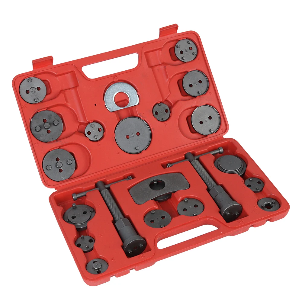 22Pcs Car Disc Brake Caliper Wind Back Piston Compressor Tool Kit For Most Automobiles Garage Repair Tools |
