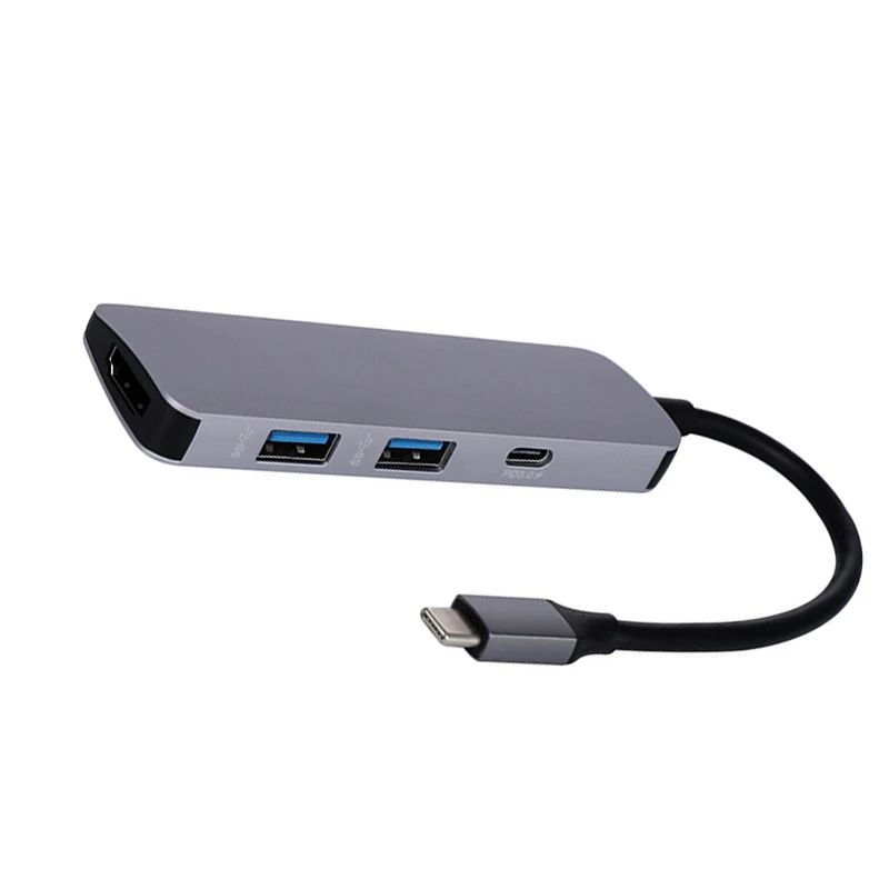 Концентратор 4 в 1 USB 3 0 HDNI 4K 5 Гбит/с кардридер SD/TF зарядка PD для ноутбука планшета