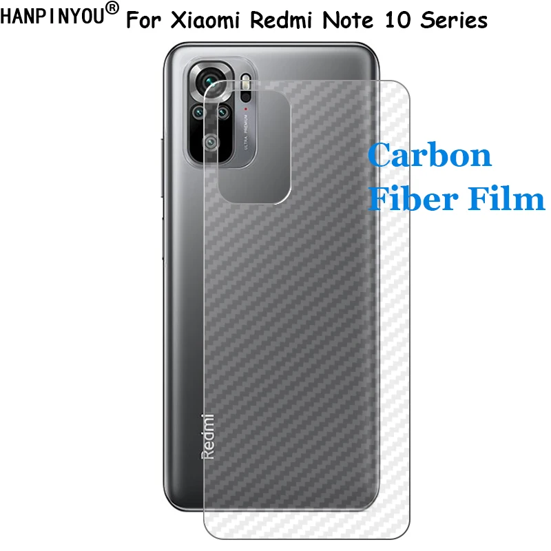 Для Xiaomi Redmi Note 10 10S Pro India Max 3D углеродное волокно задняя пленка протектор экрана (не