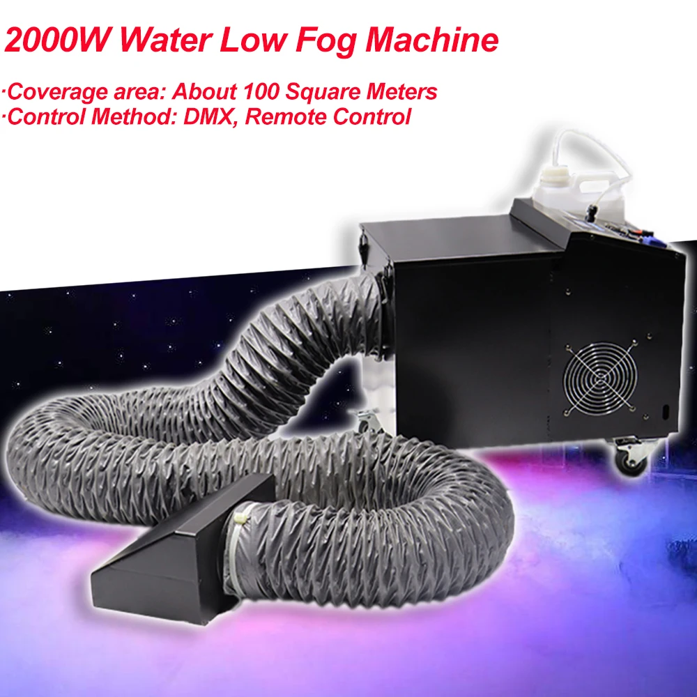 Price Máquina de niebla de Base de agua baja, 2000W, efecto hielo seco con tanque de agua, equipo de escenario para DJ, fiestas, espectáculos
