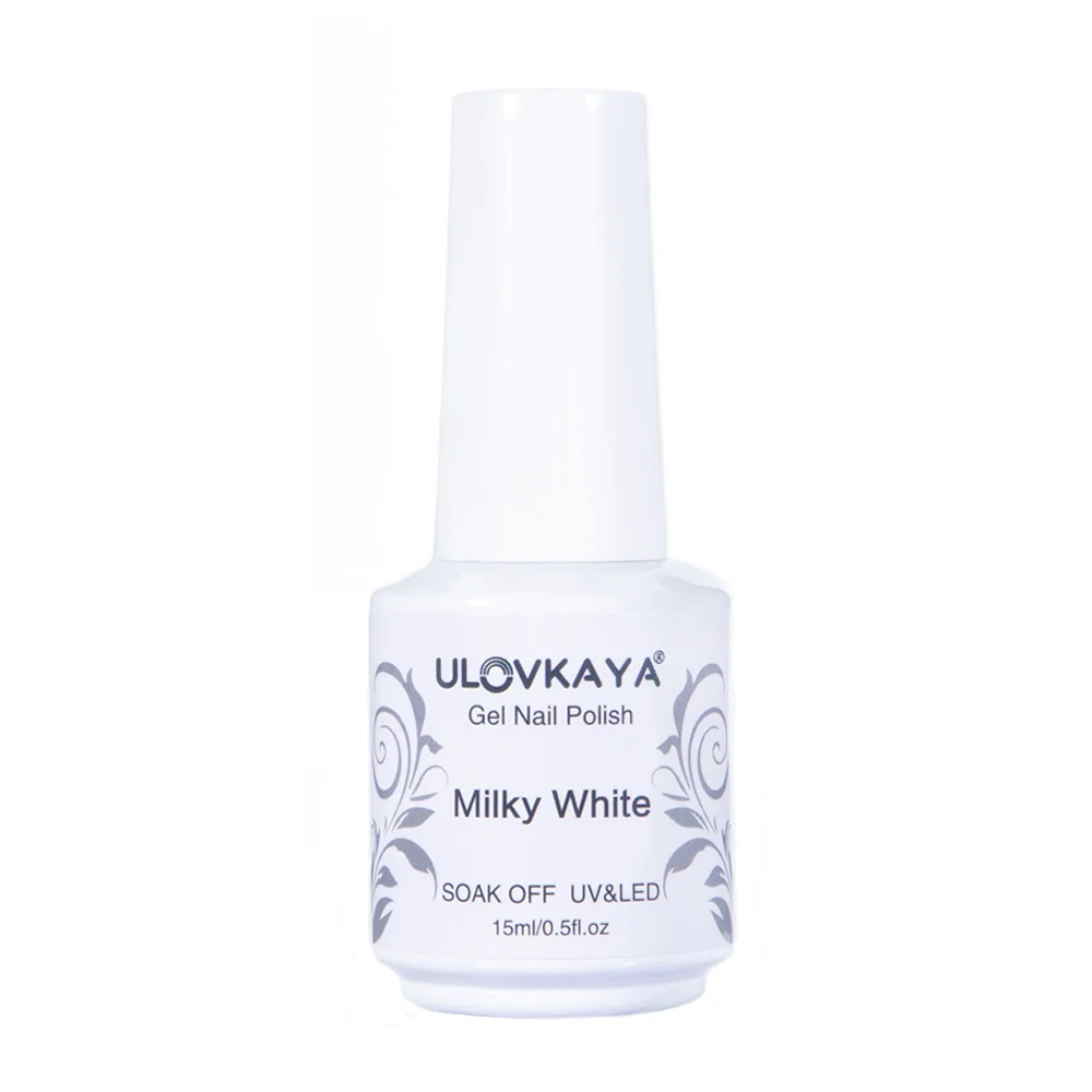 ULOVKAYA Milky White Gel Polish For Nails DIY 15ml UV/LED Varnishes Soak Off Nail Lacquer Semi Permanent | Красота и здоровье