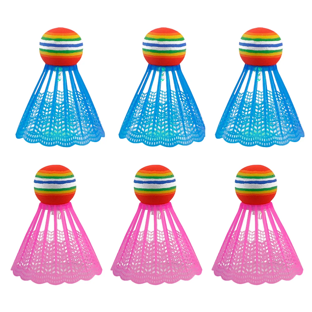 

6pcs LED Badminton Shuttlecocks Lighting Shuttlecock Sports Toys (Random Color)