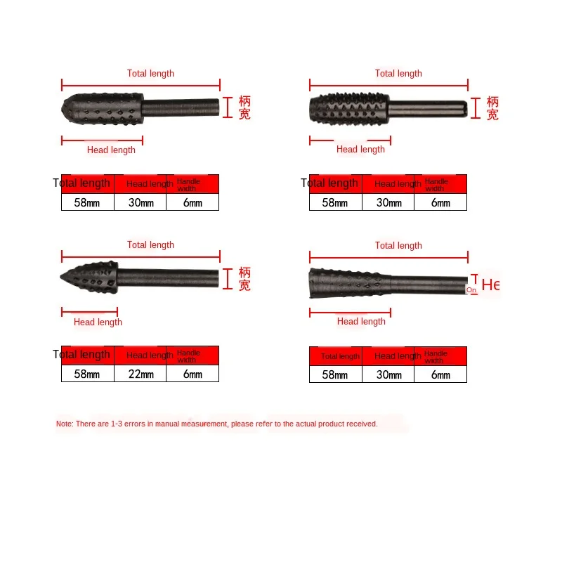 10 PCS Electric Grinder Grinding Head High Speed Steel Woodworking Rotary File Milling Cutter Carving Knife | Инструменты