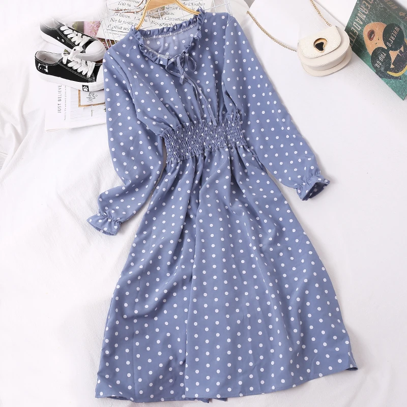 2019 новые модные женские темпераментные длинные платья с рукавами фонариками