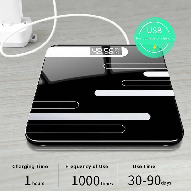 Bathroom Floor Scales Body Fat Scale Scientific Electronic LED Digital Body Weight Balance Weighing Scales Water Muscle Mass BMI