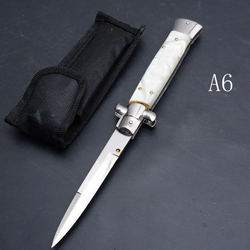 Folding knife fast opening with the Italian portable 9 inch quick open folding 440C Tactical Survival Outdoor hunting Tool | Инструменты