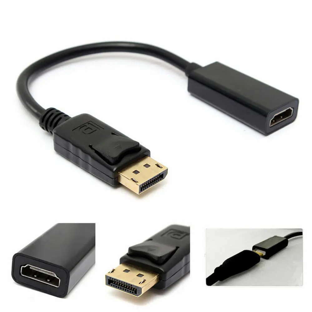 DHL 100 шт порт дисплея к HDMI адаптер DP конвертер мужчин и женщин золотой шнур с