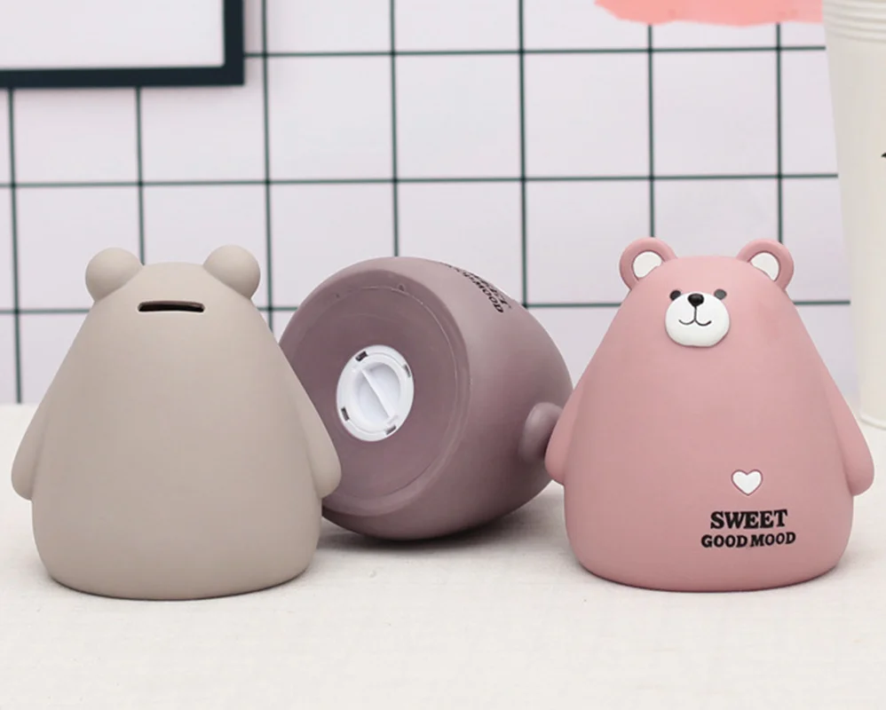 Милый медвежонок коробка для денег анти разрыв столешница орнамент Креативные