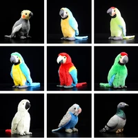 cute parrot bird plush toys soft real life budgie love bird stuffed animals home decor collection kids toys christmas gifts