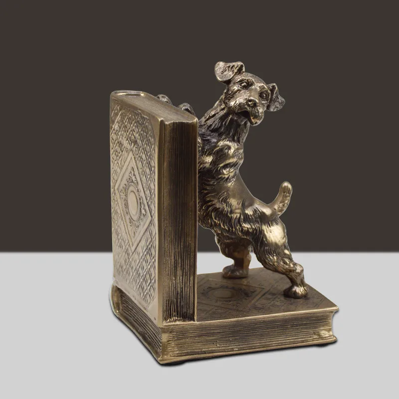 

VILEAD Dog Sculptures Bookend Modern Art Statue Animal Figurines Living Room Desktop Home Decor Office Decoration Accessories