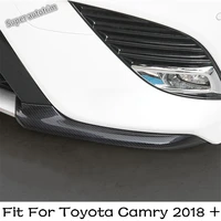 lapetus accessories exterior front face bumper corner angle protection strip cover trim fit for toyota camry 2018 2021 abs