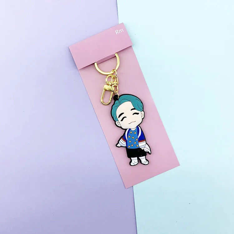 

Kpop Bangtan Boys Keychain Cartoon pendant key chain for JK JIN JIMIN V SUGA