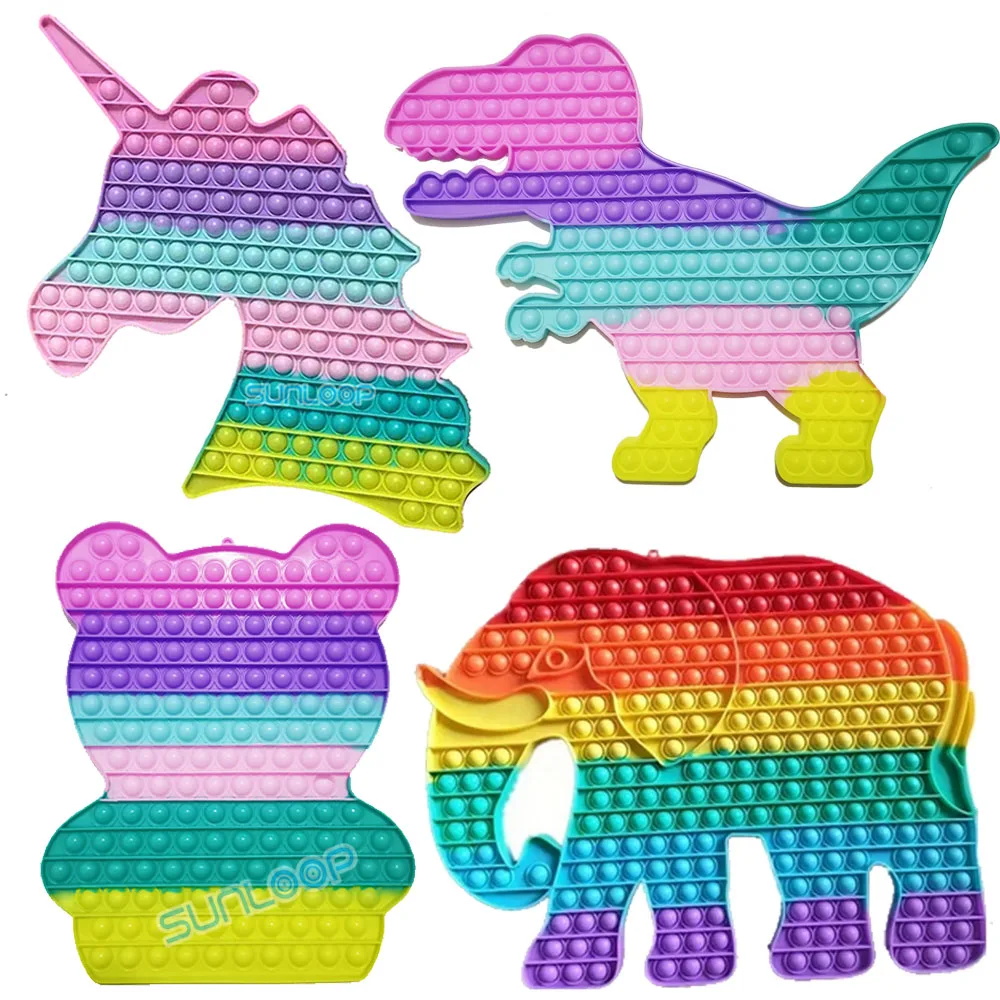 Фиджет игрушечный антистресс в виде животных огромный попет единорог игрушка