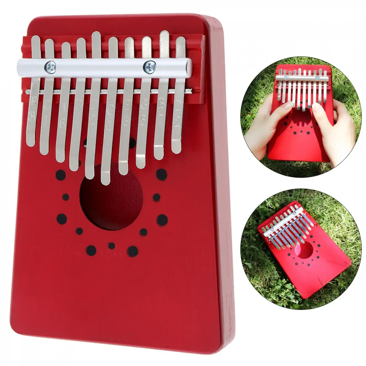 

Клавиатура Kalimba с 10 кнопками, мини-клавиатура Mbira с цветной наклейкой, инструменты для клавиатуры