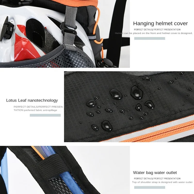 Складной Водонепроницаемый дорожный рюкзак для велоспорта на 10 л с сумкой воды
