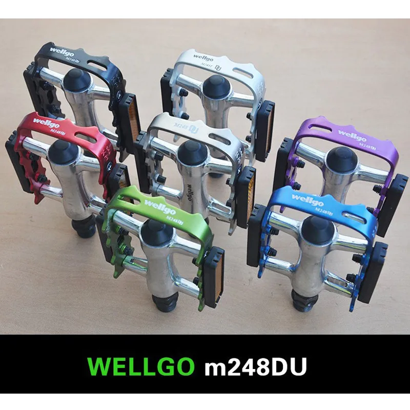 Велосипедные педали WELLGO M248DU алюминиевый сплав MTB дорожный велосипед сверхлегкая