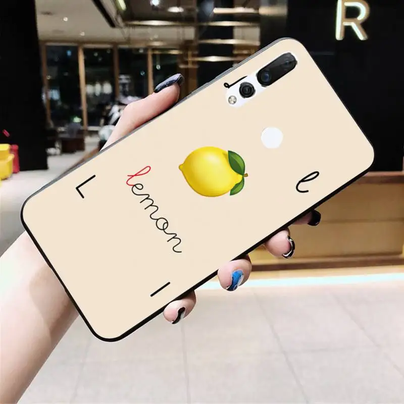 CUTEWANAN мягкий чехол для телефона с фруктами лимонами летом черный Huawei Honor 30 20 10 9 8 8x