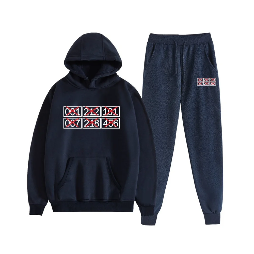

Women's Squid Game Tracksuit Casual Fashion Letter Printed Hooded Sweatshirt+Sweatpants Sets Woman Two Pieces Of Autumn Clothes