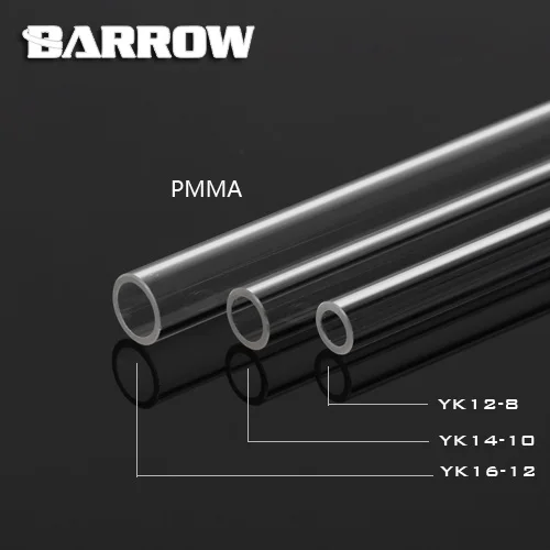 Barrow 500 мм акриловые жесткие трубки прозрачные/белые высококачественные 8*12 мм/10*14