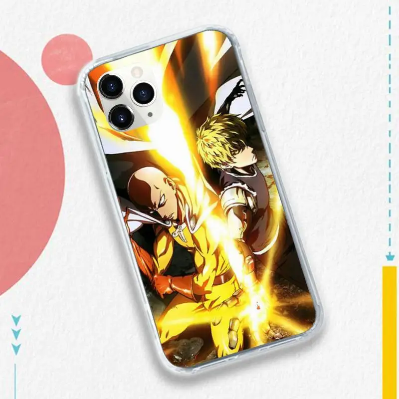 

HOT Anime ONE PUNCH MAN Phone Case for iPhone 11 12 pro XS MAX 8 7 6 6S Plus X 5S SE 2020 XR