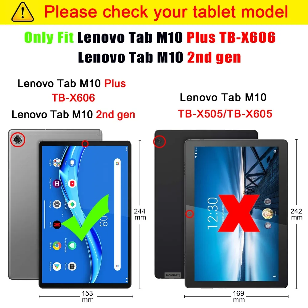 

For Lenovo Tab M10 FHD Plus 10.3 TB-X606F 2020 Print Cover Funda for Lenovo Tab M10 Plus X606L 10.3 Stand Shell Case + FilmPen