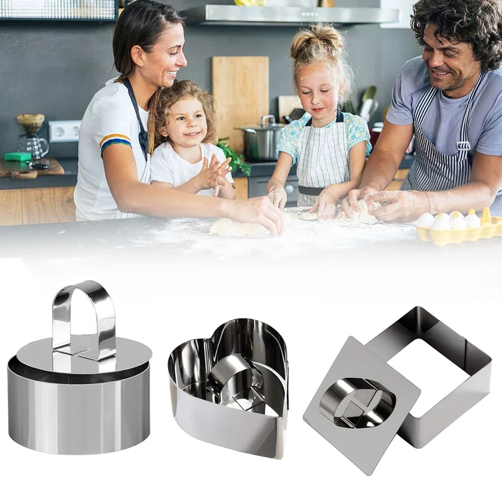 Набор из 3 колец для торта нержавеющей стали приготовления пищи кондитерских