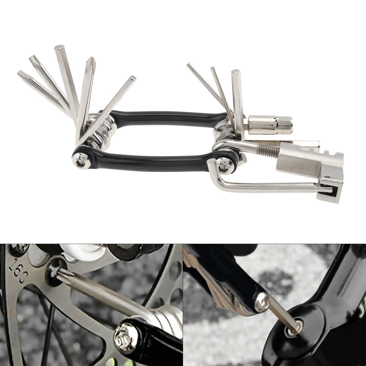 11 в 1 Набор инструментов для ремонта велосипеда шестигранных спицевых гаечных