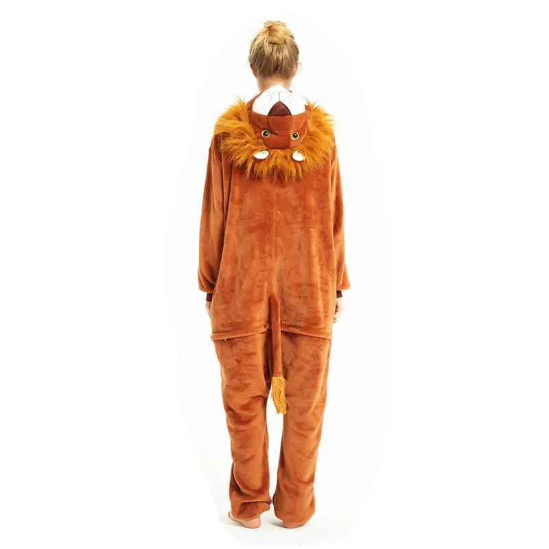 Взрослые кигуруми льва женский и мужской косплей костюм мультфильм комбинезон