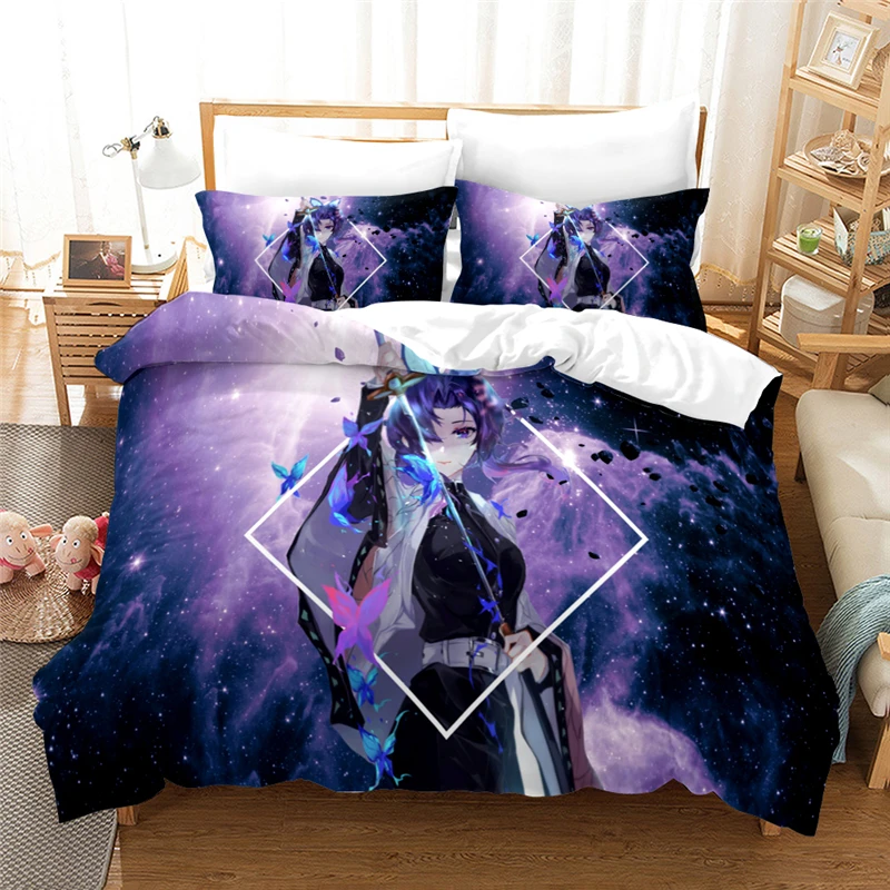 

Cianlsria Demon Slayer Third Season 3D Printing Bedding Sets 2020 Cartoon 3 PCE(No Sheets) Quilt Cover and Pillowcase