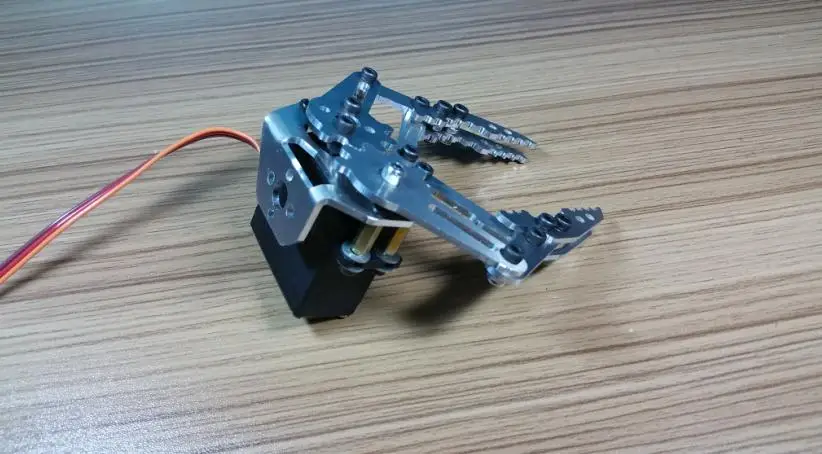 Silver Robotic Arm Holder Aluminum Alloy Gripper Hand Metal Robot Claw with MG996r Servo for Arduino DIY Project Stem Toy Parts | Игрушки и
