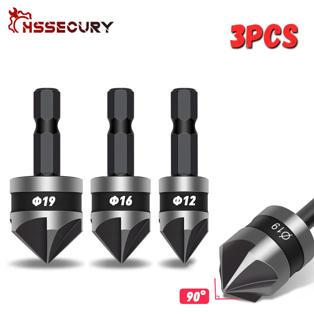 Набор сверл из быстрорежущей стали с шестигранным хвостовиком 90 градусов |