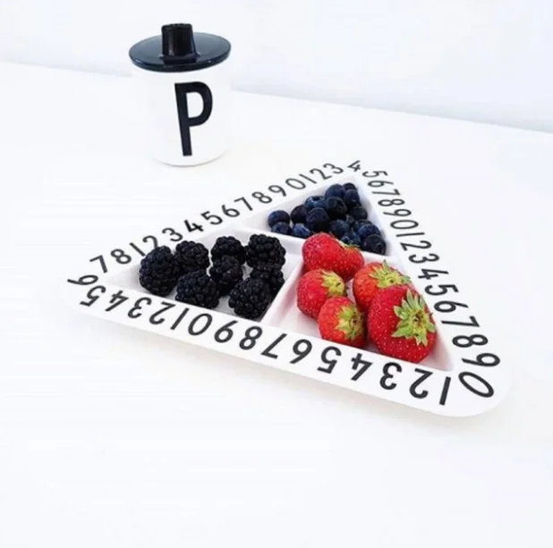 1 шт. детская керамическая тарелка для завтрака с милыми буквами | Мать и ребенок