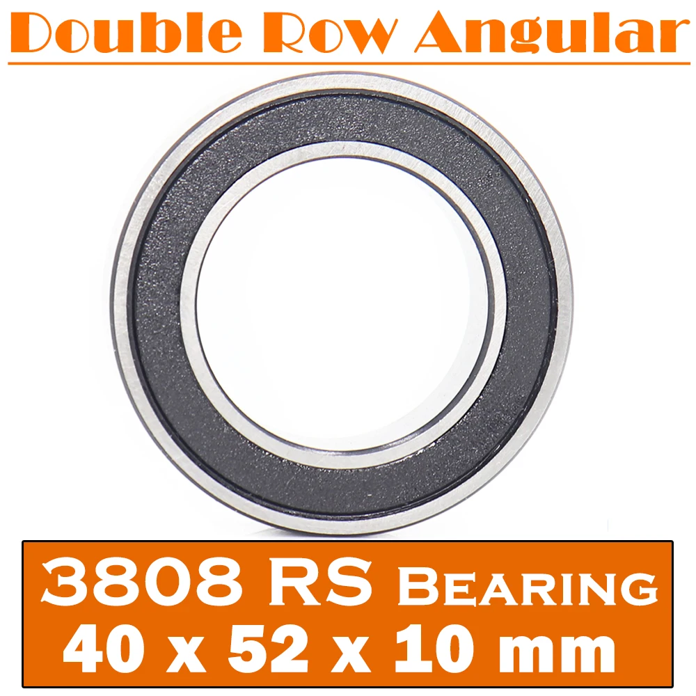 

3808-2RS Bearing 40*52*10 mm ( 1 PC ) 3808 2RS Double Row Sealed 3808 RS Angular Contact Ball Bearings