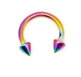 Одиночная продажа Поддельные кольца для носа перегородки цветные золотые серьги