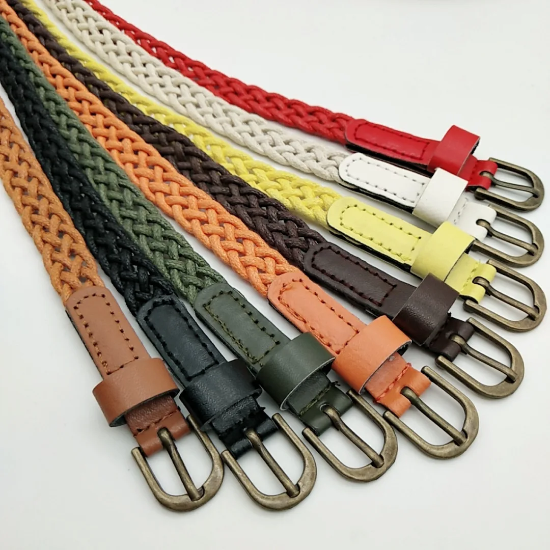 

2020 NEW Fashion Braided Waist Belt Vintage Women Ladies Candy Hemp Rope Canvas Strap Female Elegant Dress Modeling Belts