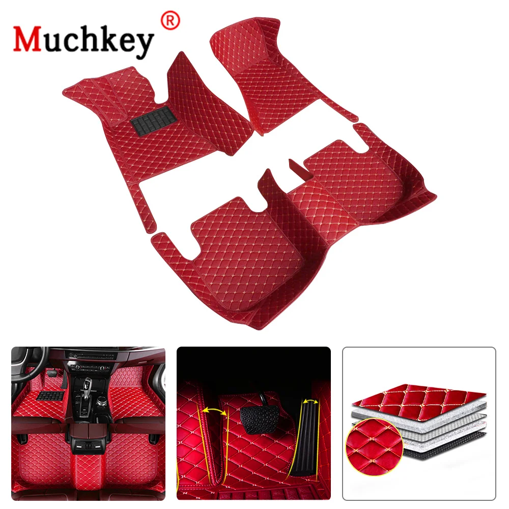 

Custom Luxury Car Floor Mats For Mitsubishi Pajero 1993-2001 2002 Fully Surrounded Foot Pads Auto Interior Accessories Non-Slip