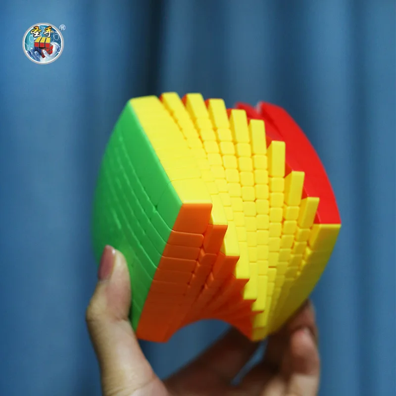 Cubo m&aacute;gico de mano de color, 10x10x10, 85mm, 10 pedidos, color en forma de pan, pegatina-gratis-2