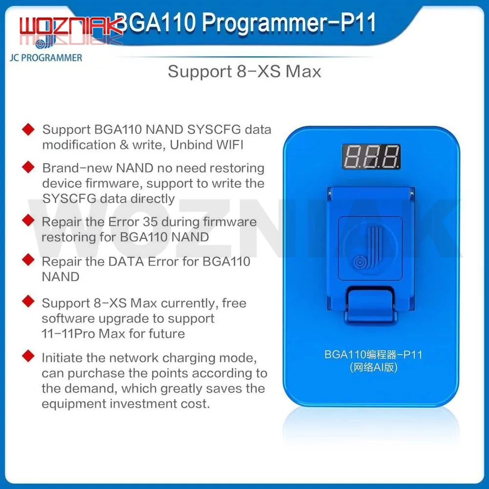 Программатор JC P7 P11 PR01000S для iphone 4 5 6 7 8 PLUS X XS 11 PRO MAX NAND чтение записи IPAD 2 3 ремонт