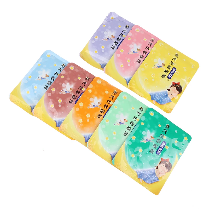 10pcs/pack Comfort Steam Eye Mask Self Heating Hot Compress Relieve Fatigue | Красота и здоровье