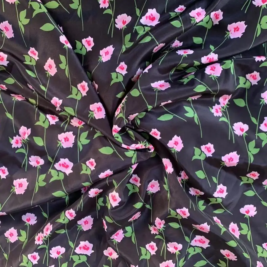 Весенне-летняя Фирменная искусственная шелковая ткань с цифровой печатью