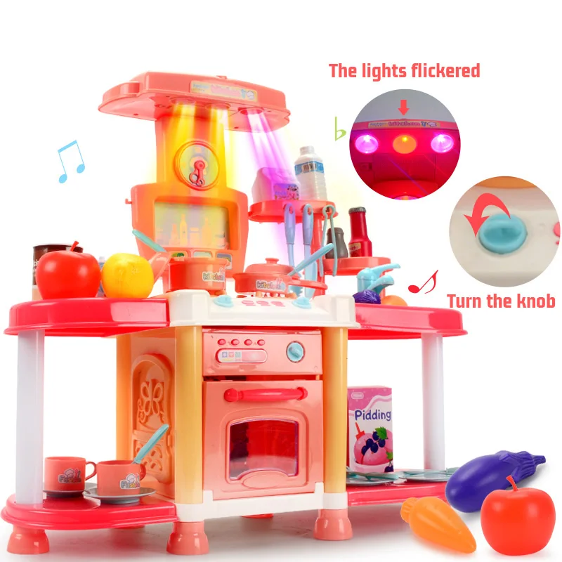 Имитация кухонной игрушки Набор Мини еда овощи ролевые игры игрушки светильник кой и звуком приготовление еды корзина игрушка для девочек ... от AliExpress RU&CIS NEW