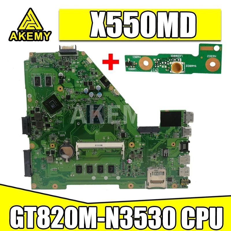 

Материнская плата X550MD GT820M-N3530/N3540 REV: 2,0 для Asus X550M X552M Y582M, материнская плата для ноутбука X550MD, материнская плата X550MD