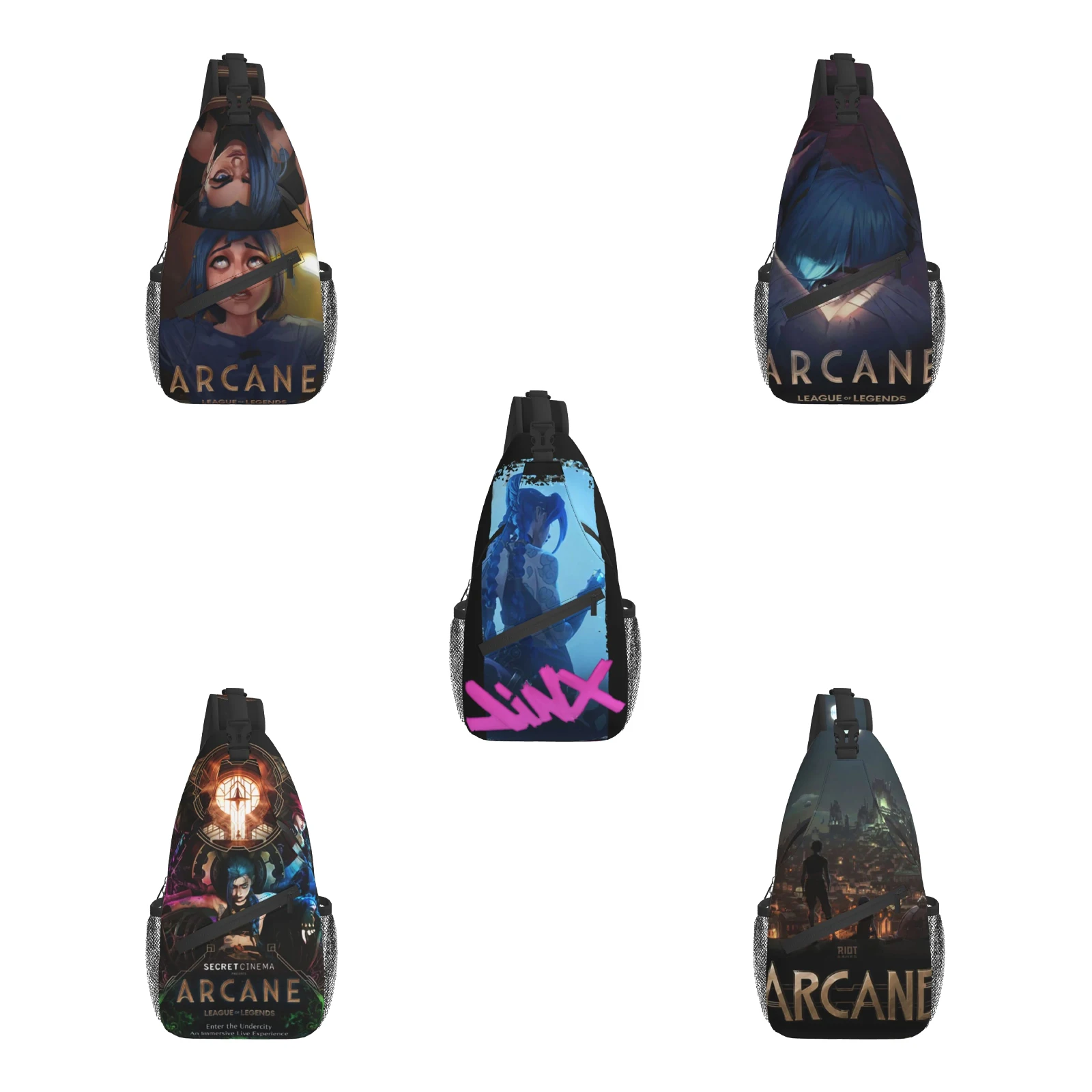 

Arcane Jinx Сумка-слинг через плечо, рюкзак на плечо, нагрудная сумка через плечо для женщин и мужчин