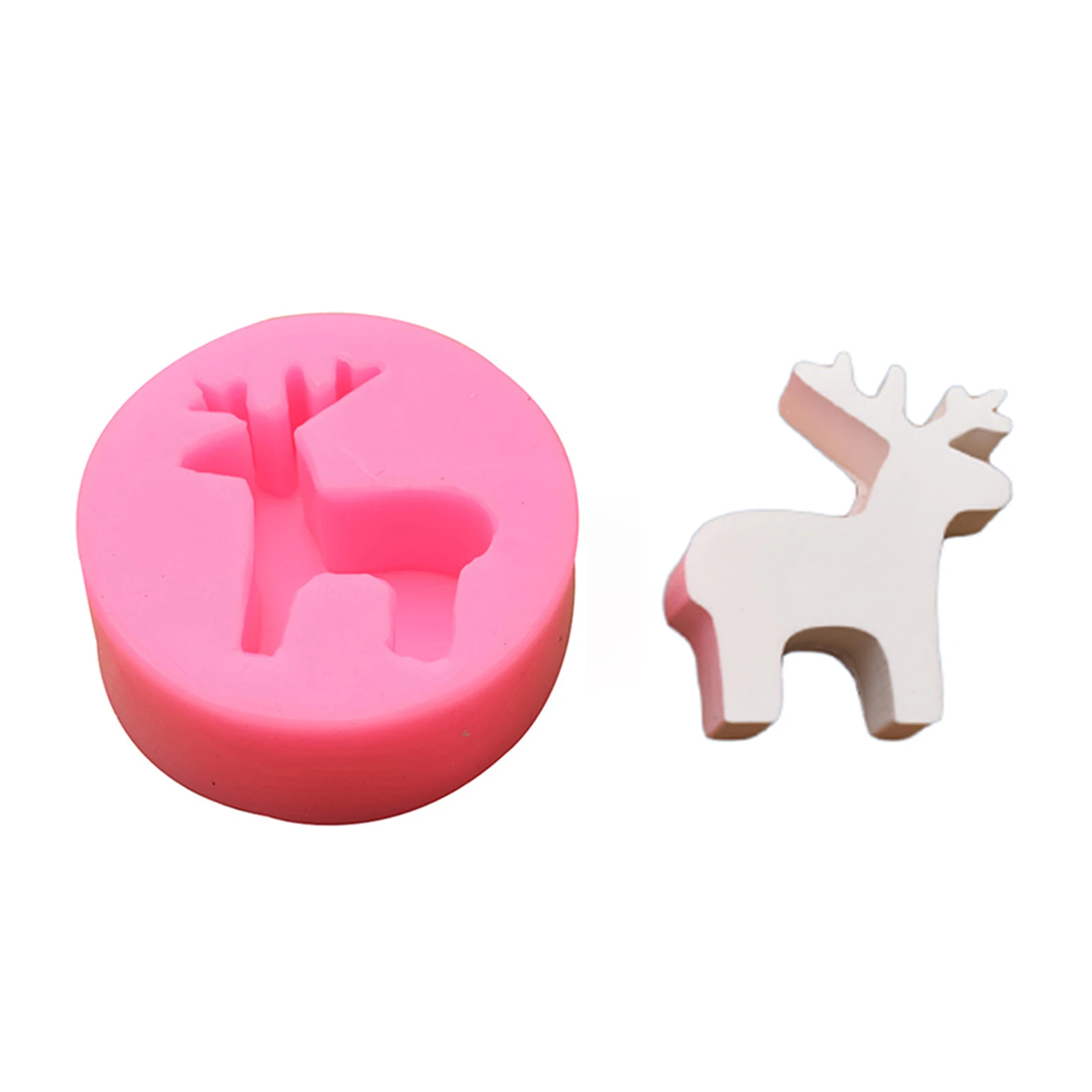 

Christmas Deer Silicone Mold Aromatherapy Plaster Car Silicone Mould Cake Decoration Fondant Sugarcraft Tools Silicone Mould