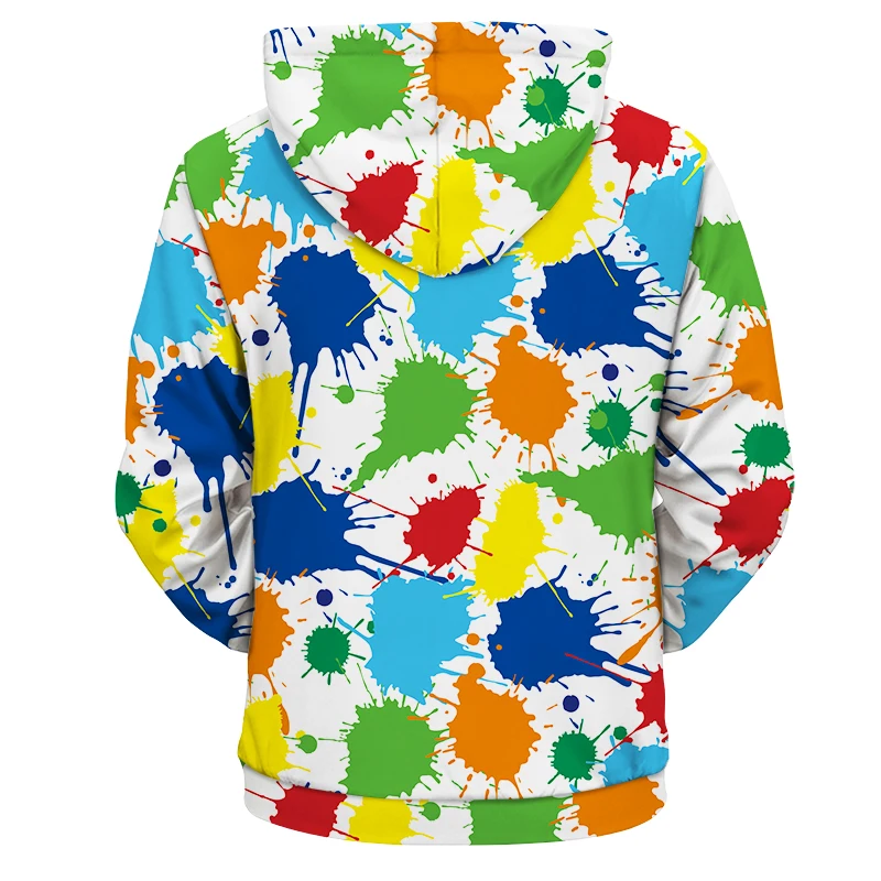Толстовка Youthup мужская с 3D принтом свитшот цветными рисунками пятен Повседневная