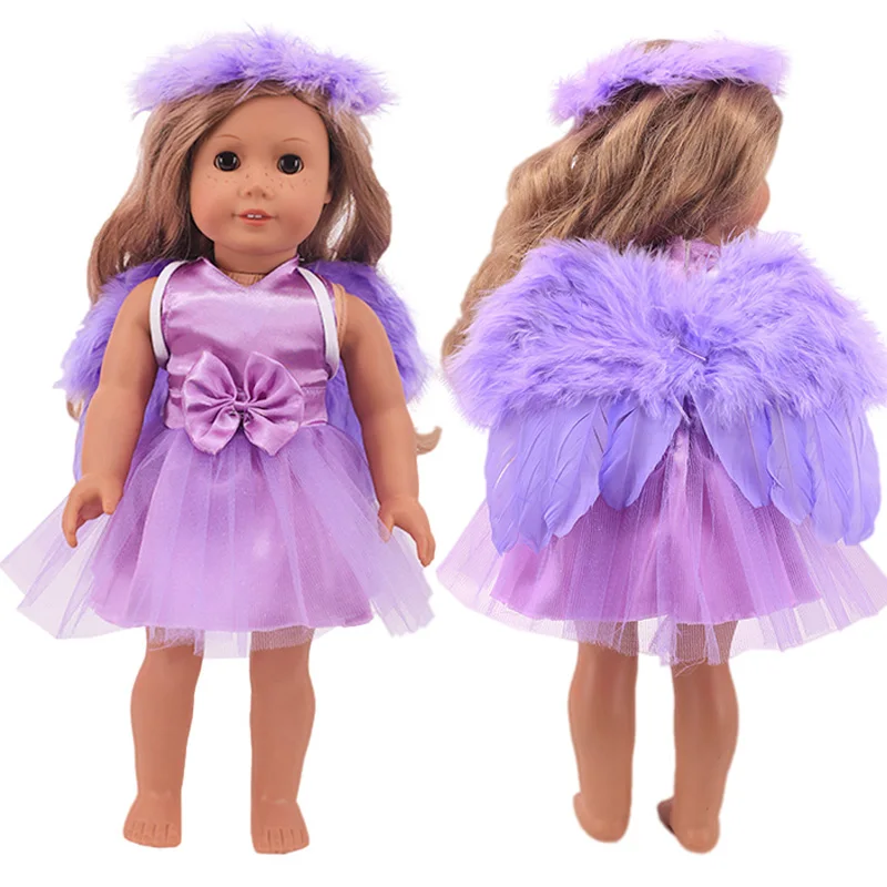 Кукольная одежда аксессуары лук платье ангела подходит для 18-дюймовой