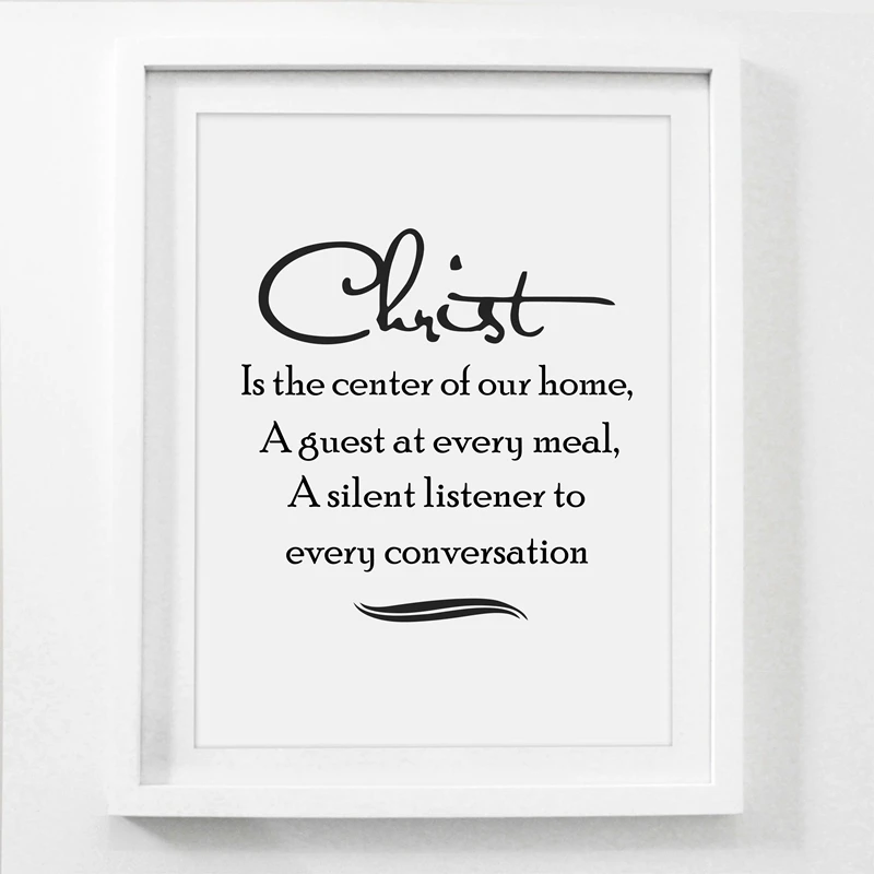 Картина на холсте Настенная картина Христос является центром нашего дома цитата
