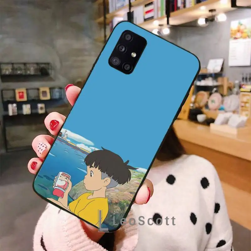 

Cartoon Ponyo on the Cliff Phone Case For Samsung A40 A50 A51 A71 A20E A20S S8 S9 S10 S20 Plus note 20 ultra 4G 5G